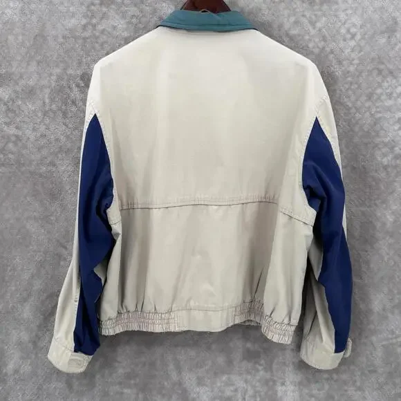 Vintage Eagles Ridge Outfitters Jacket Mens XL Beige Blue Bomber Outdoor - Picture 2 of 14